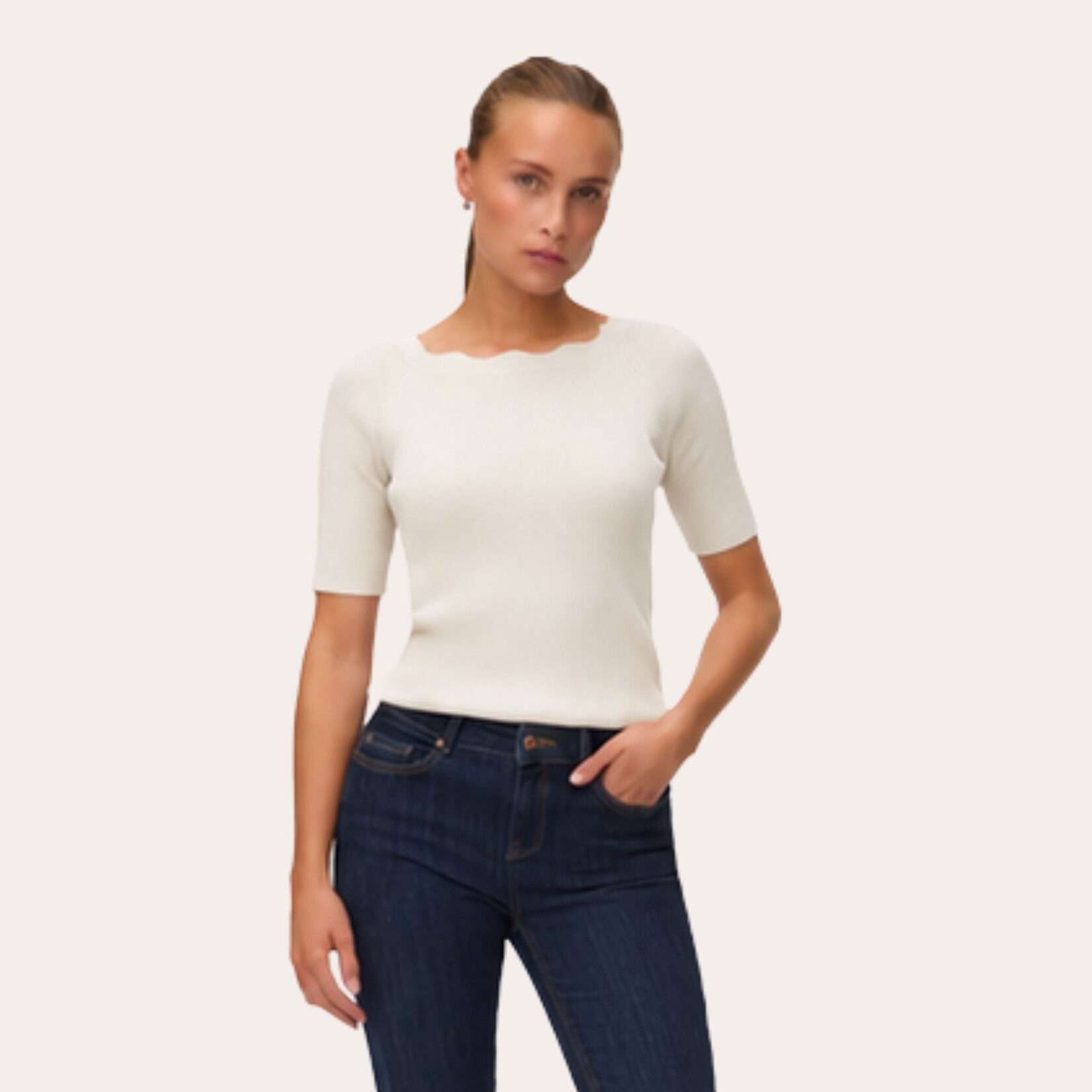 Vero Moda Esme Scalloped Top
