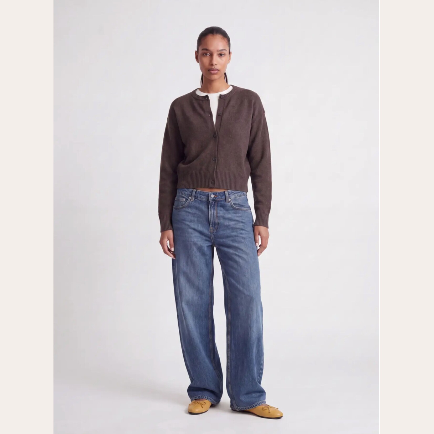 JJXX Fable Caridgan - Seal Brown