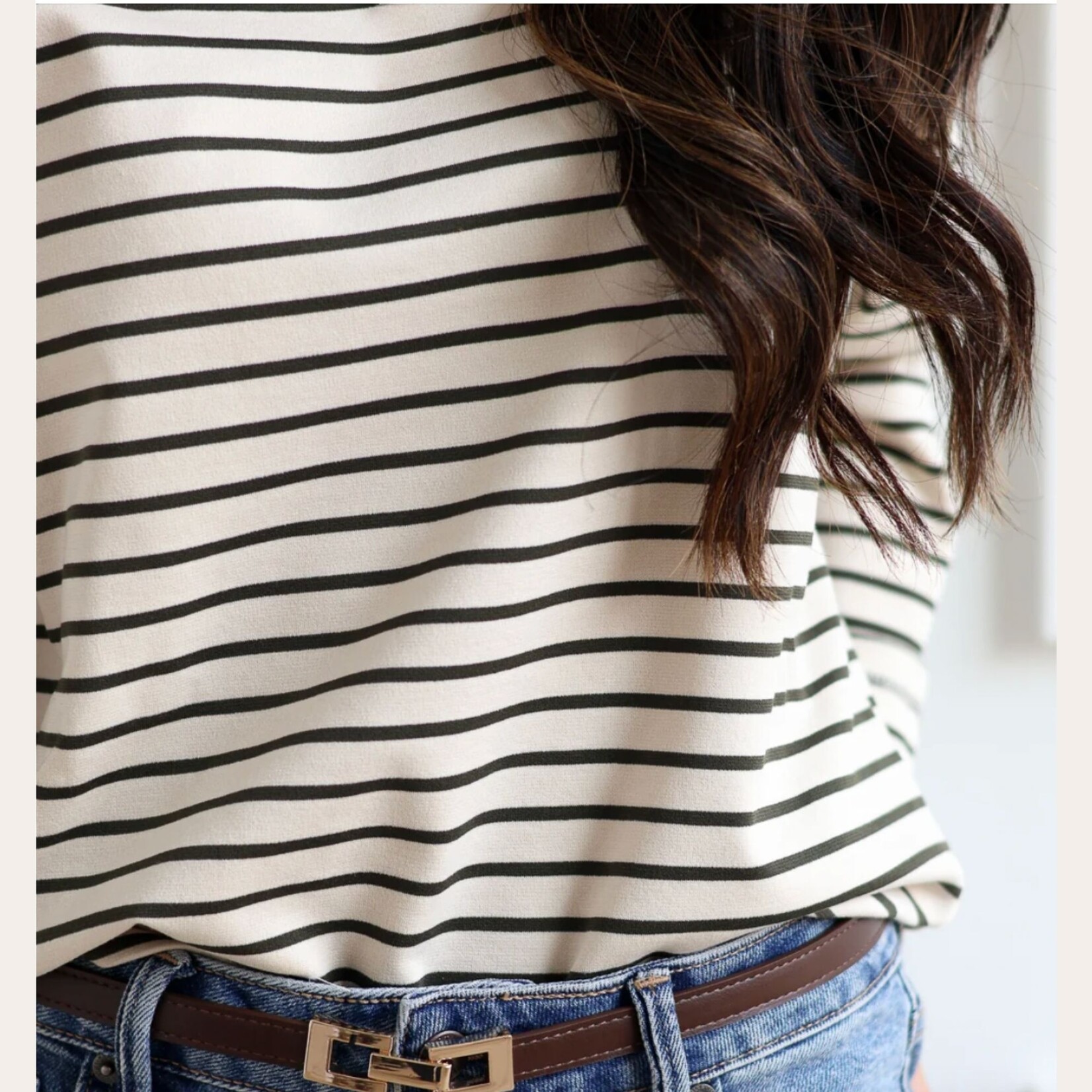 Vero Moda Harvest Stripe Top - Forest Night