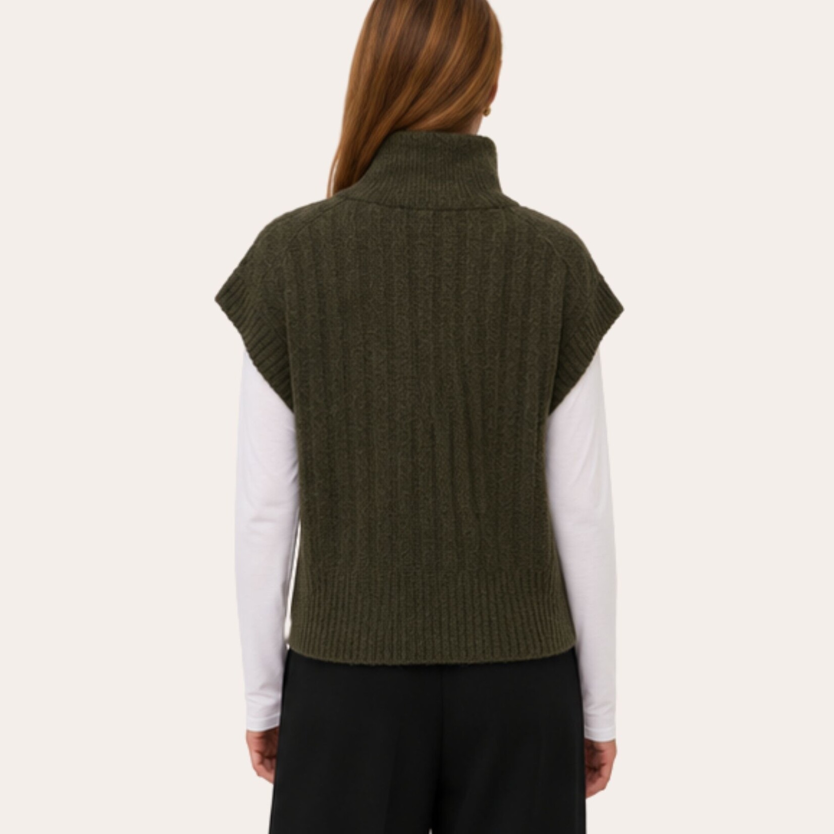 Vero Moda Jasper Zip Cardi Vest - Forest Night