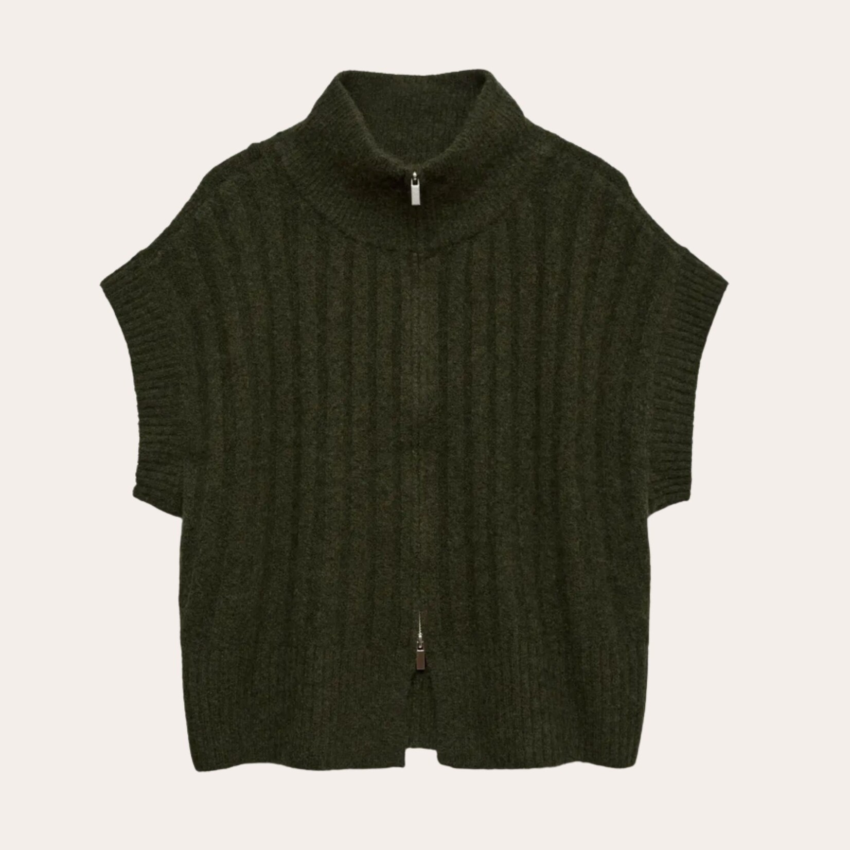 Vero Moda Jasper Zip Cardi Vest - Forest Night