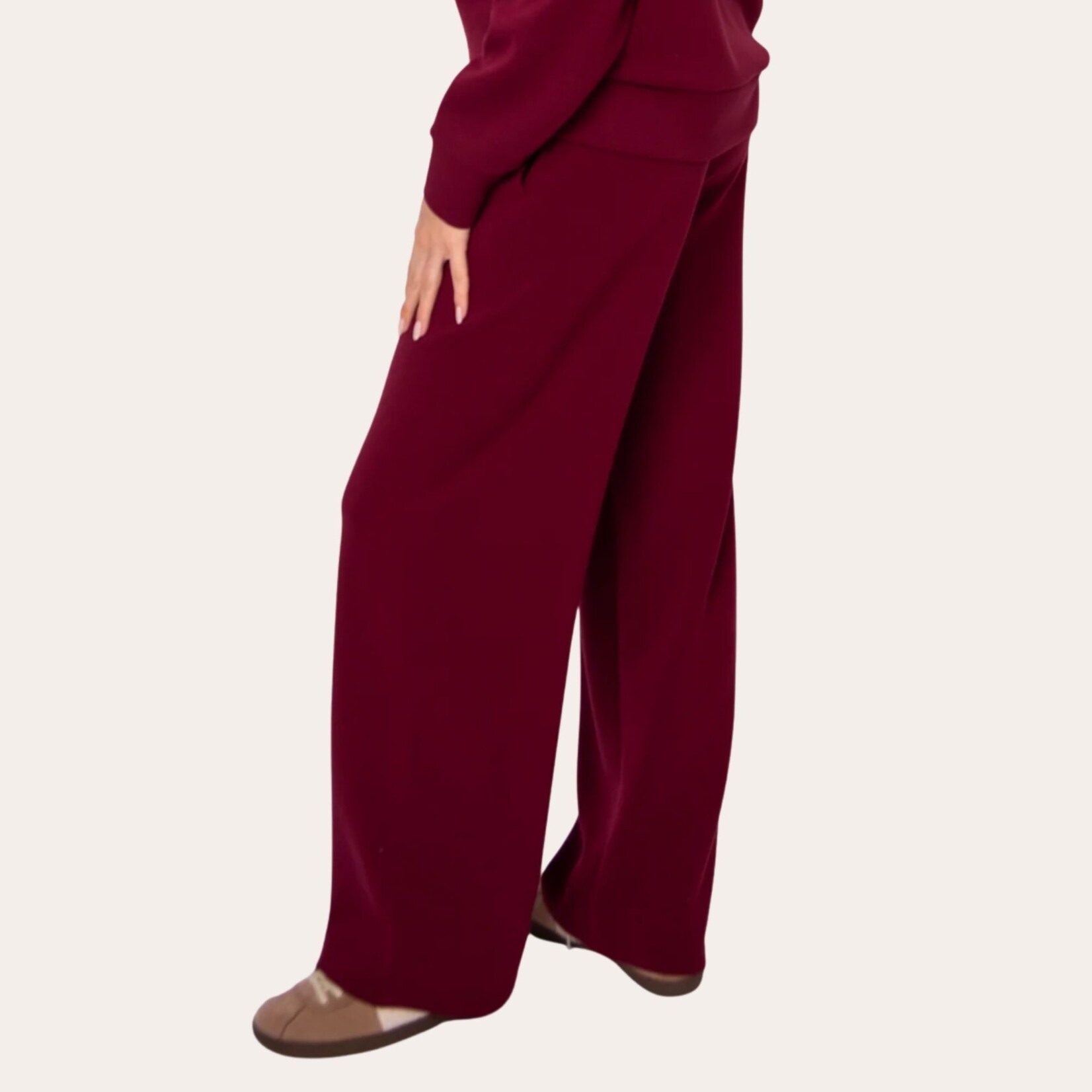 RD Style Libby Soft Knit Pant - Merlot