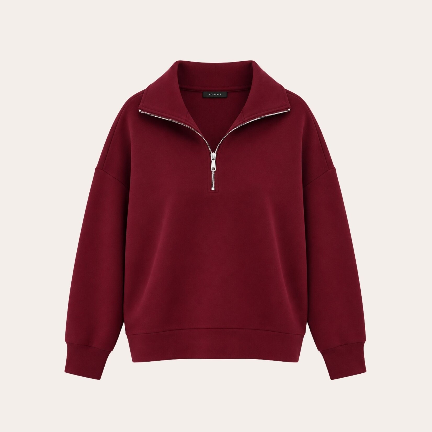 RD Style Darcy Soft Knit Half Zip - Merlot