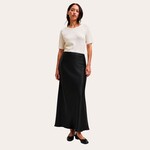 JJXX Greta Satin Midi Skirt - Black