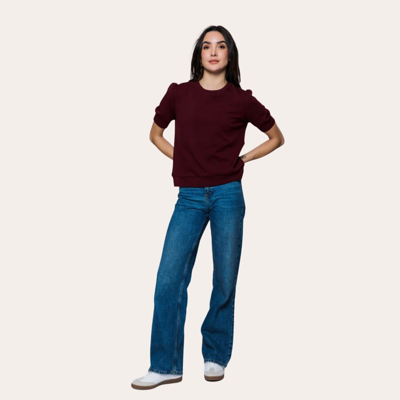 ORB Brynn Luxe Fleece Sweatshirt - Wine