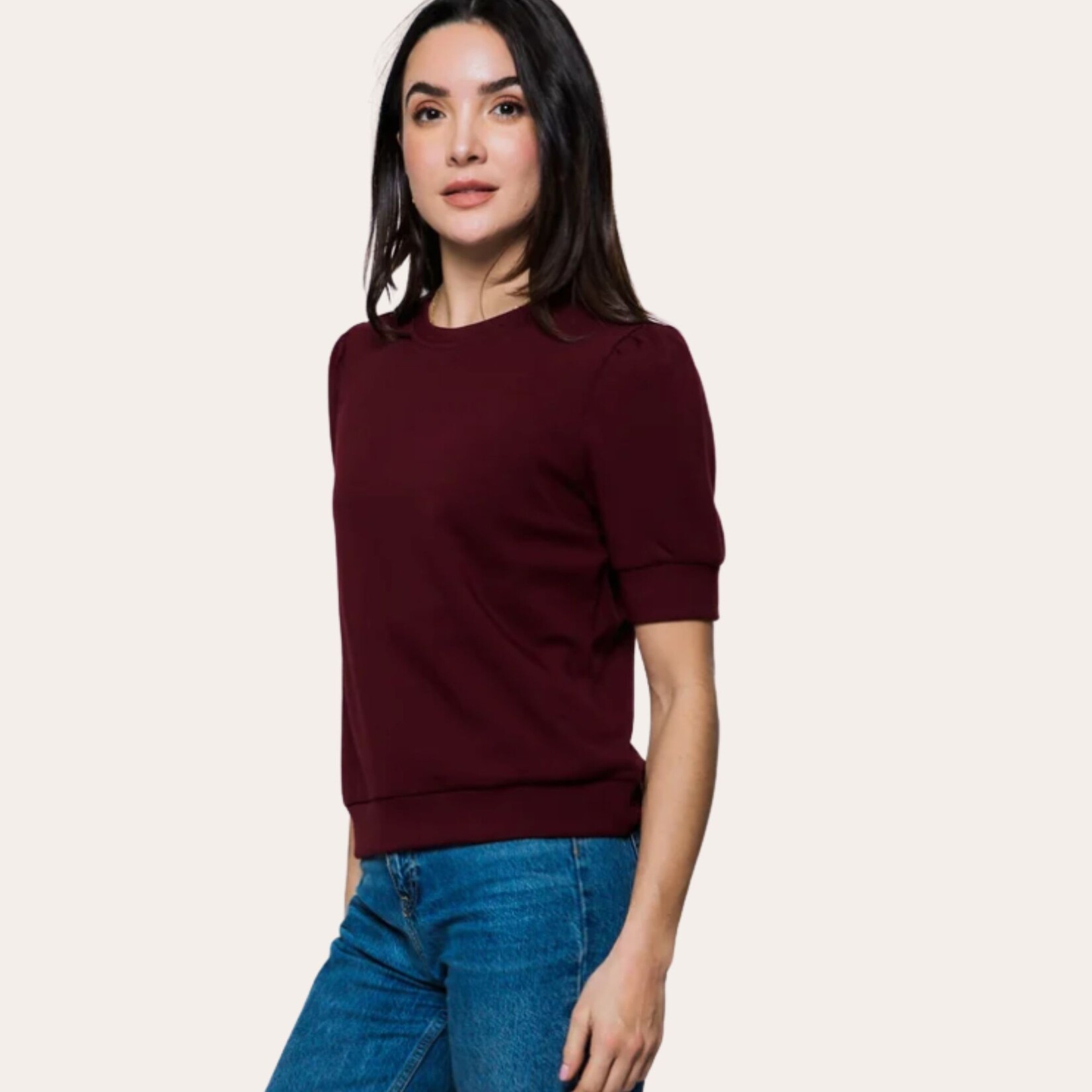 ORB Brynn Luxe Fleece Sweatshirt - Wine