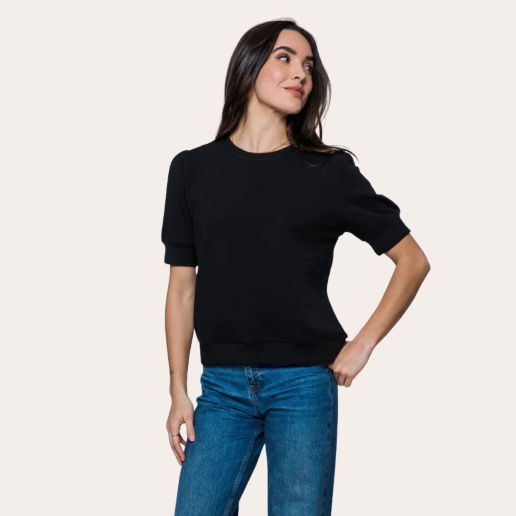 ORB Brynn Luxe Fleece Sweatshirt - Black