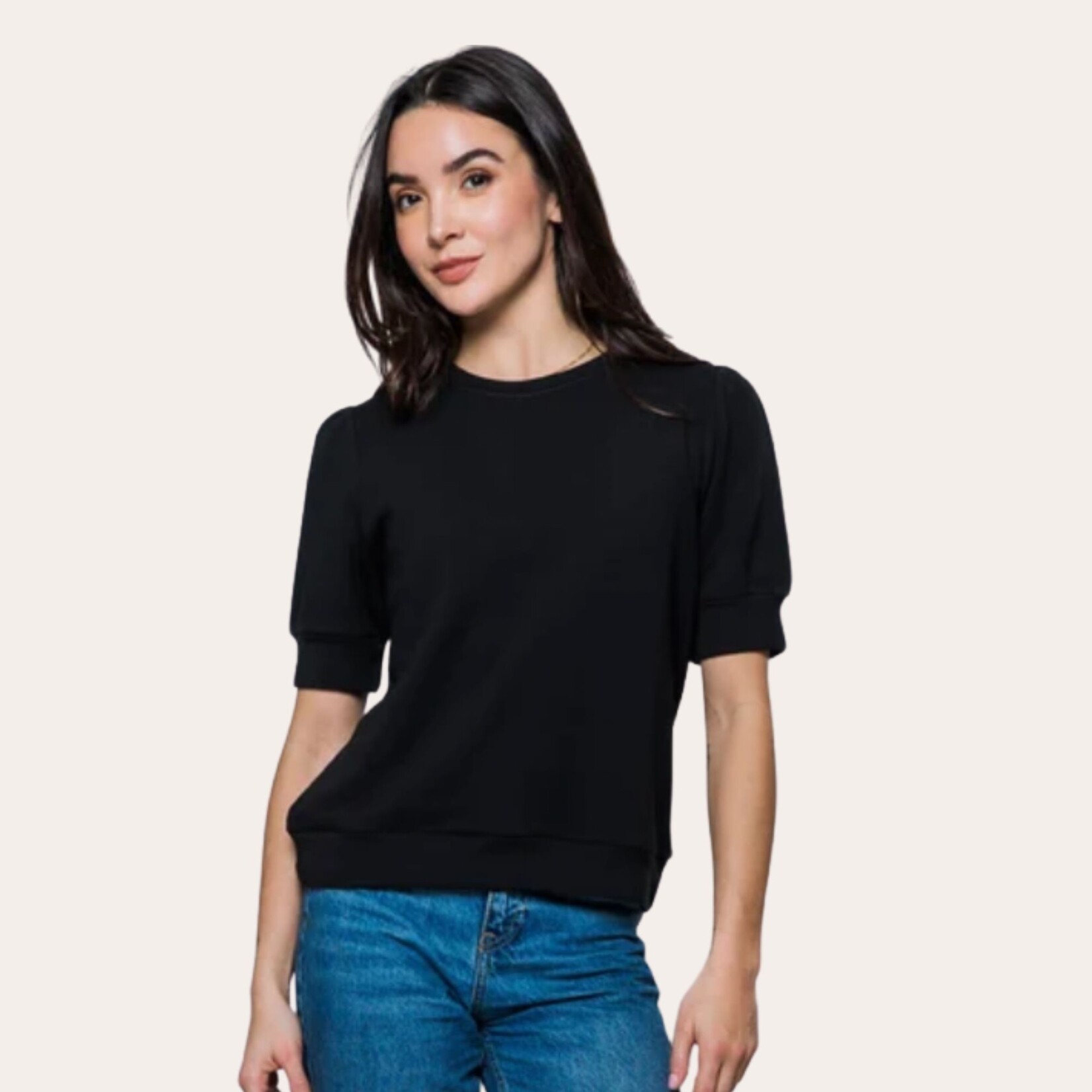 ORB Brynn Luxe Fleece Sweatshirt - Black