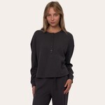 RD Style Jess Cozy Waffle Henley - Coal
