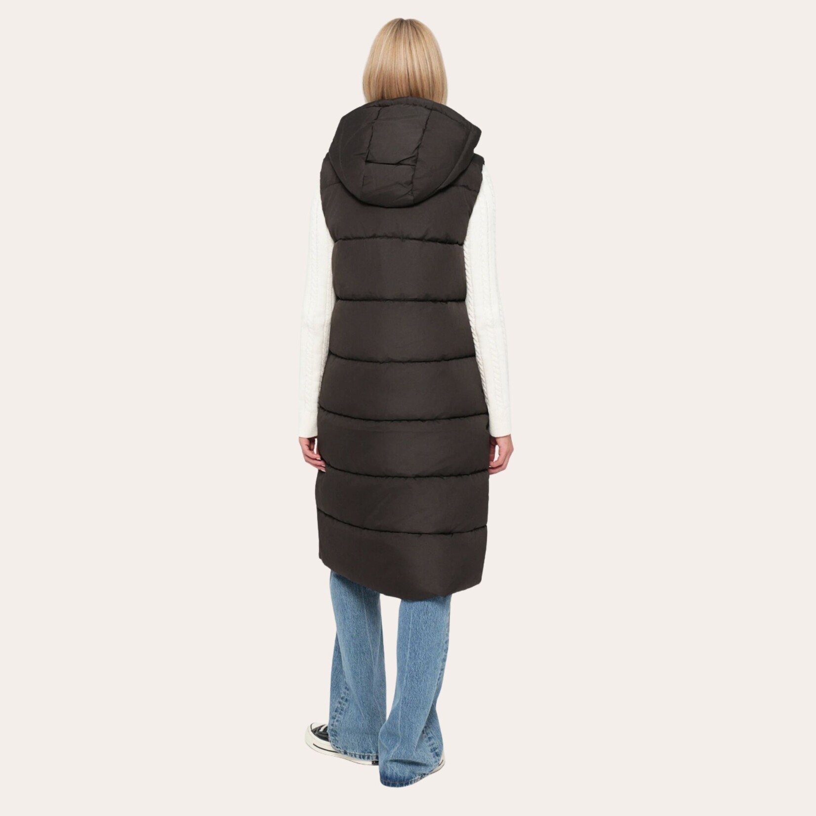 Vero Moda Aspen Long Puffer Vest - Chocolate