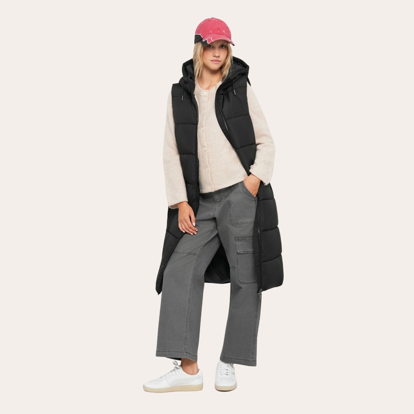 Vero Moda Aspen Long Puffer Vest - Black