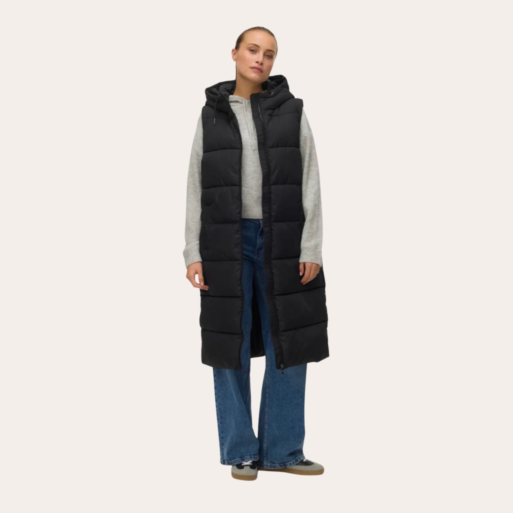 Vero Moda Aspen Long Puffer Vest - Black