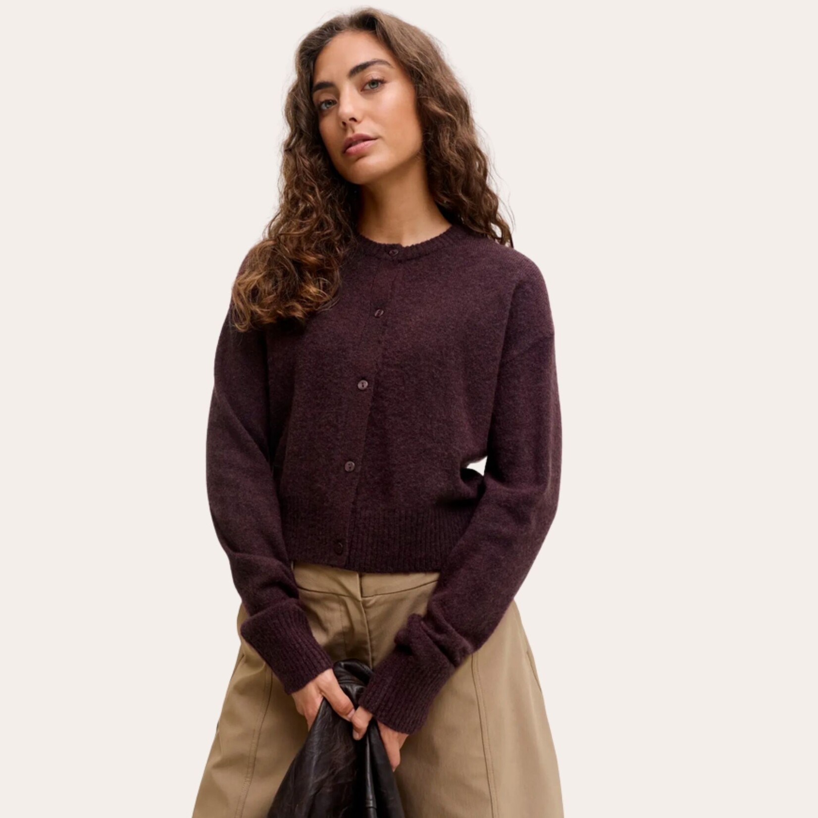 JJXX Elodie Cardigan - Wine