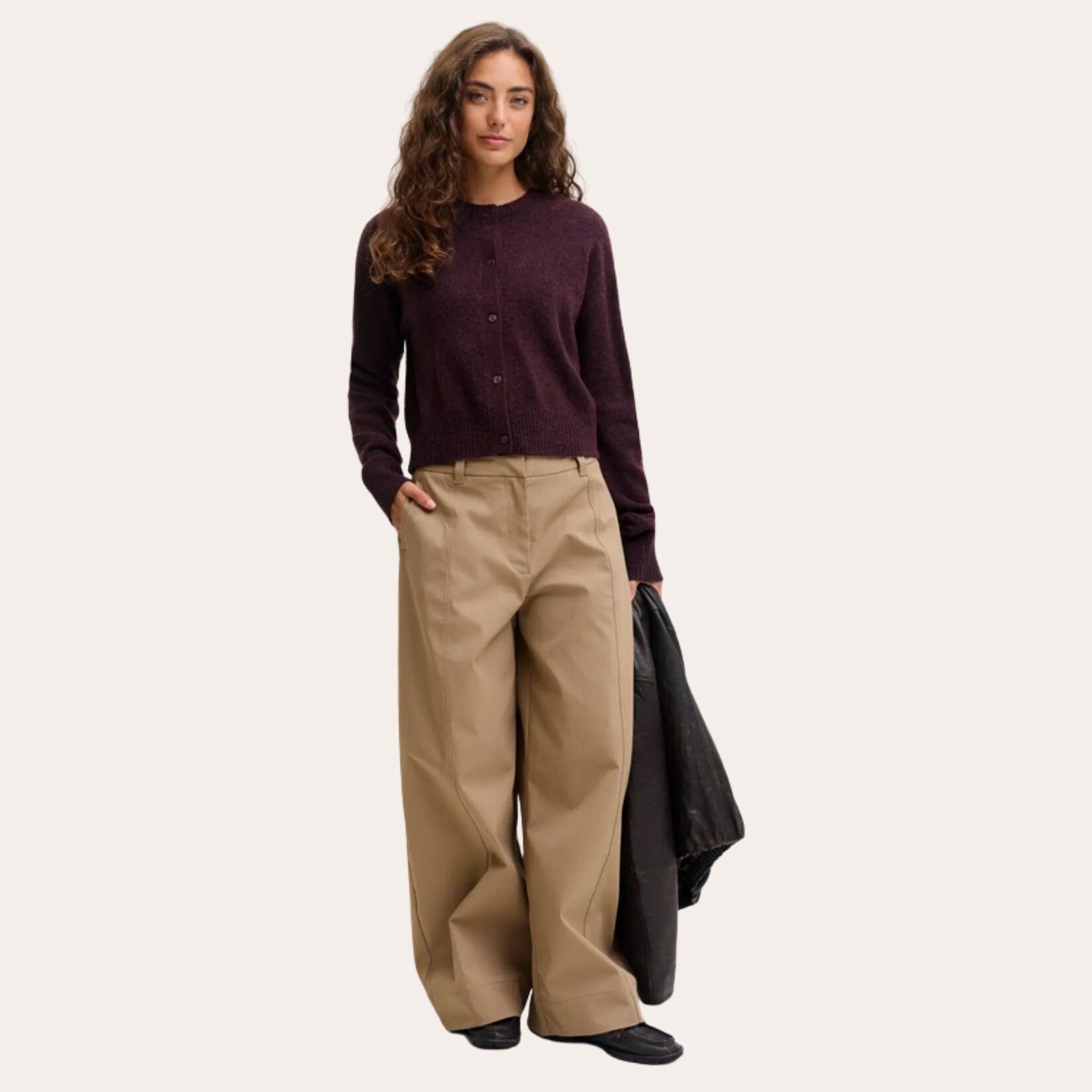 JJXX Elodie Cardigan - Wine
