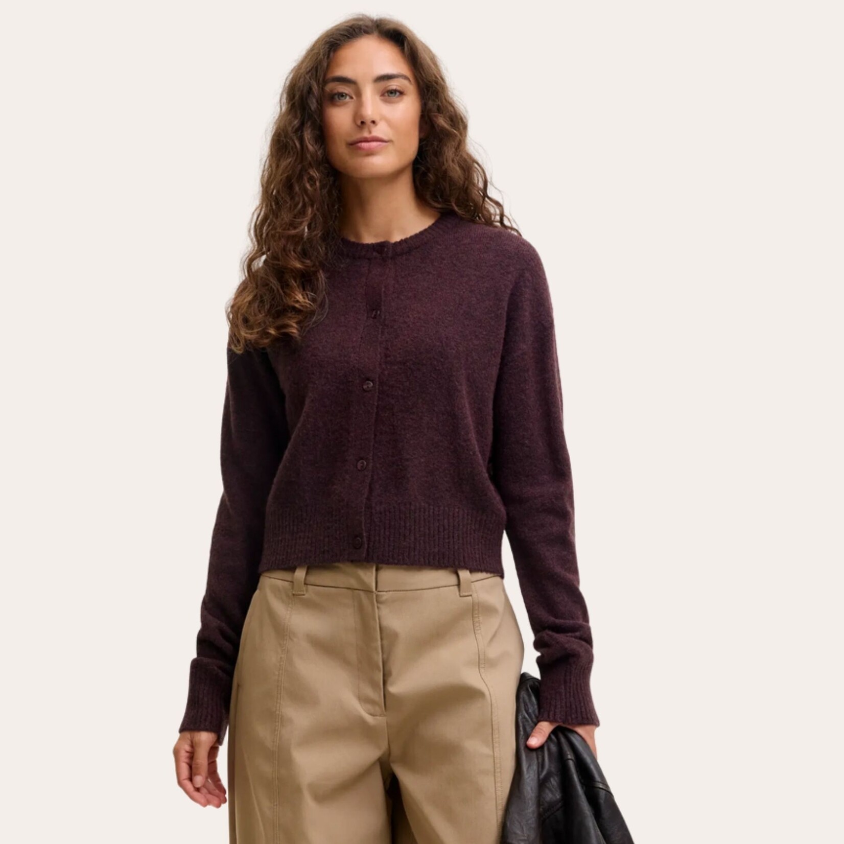 JJXX Elodie Cardigan - Wine