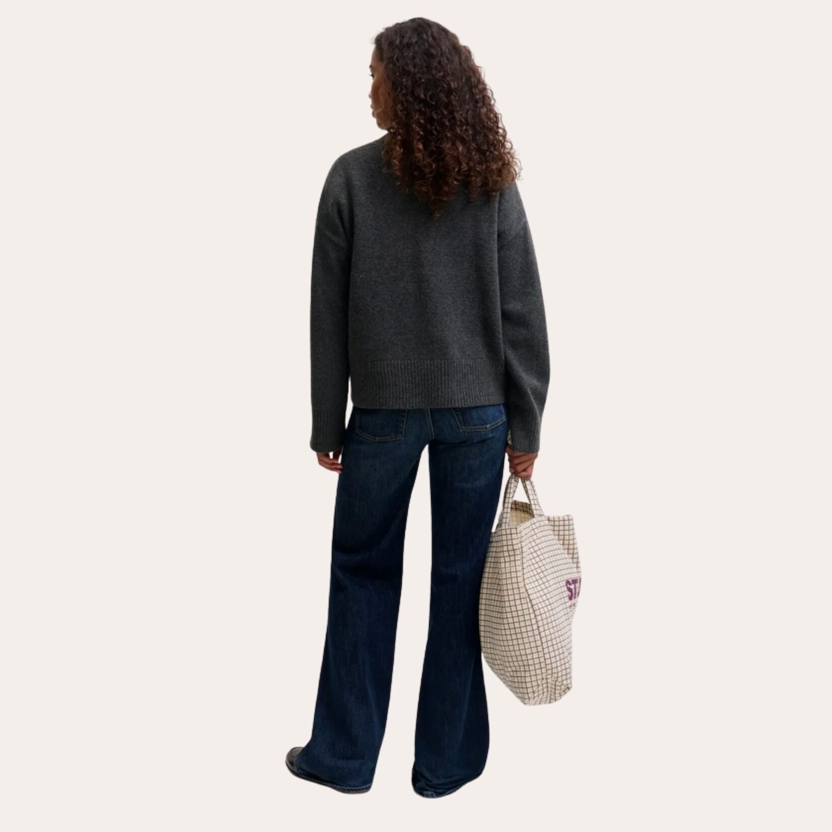JJXX Allegra V-Neck Sweater - Dark Grey
