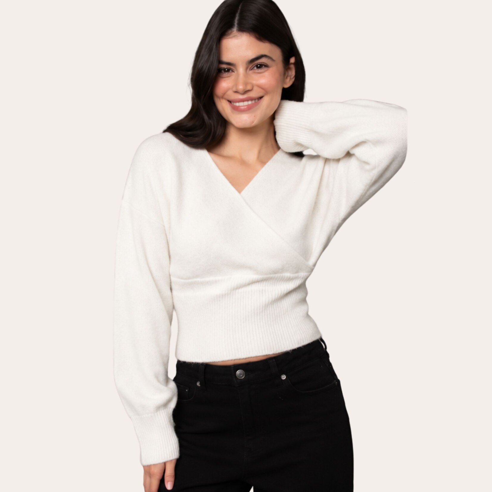 RD Style Fiona Wrap Knit Pullover