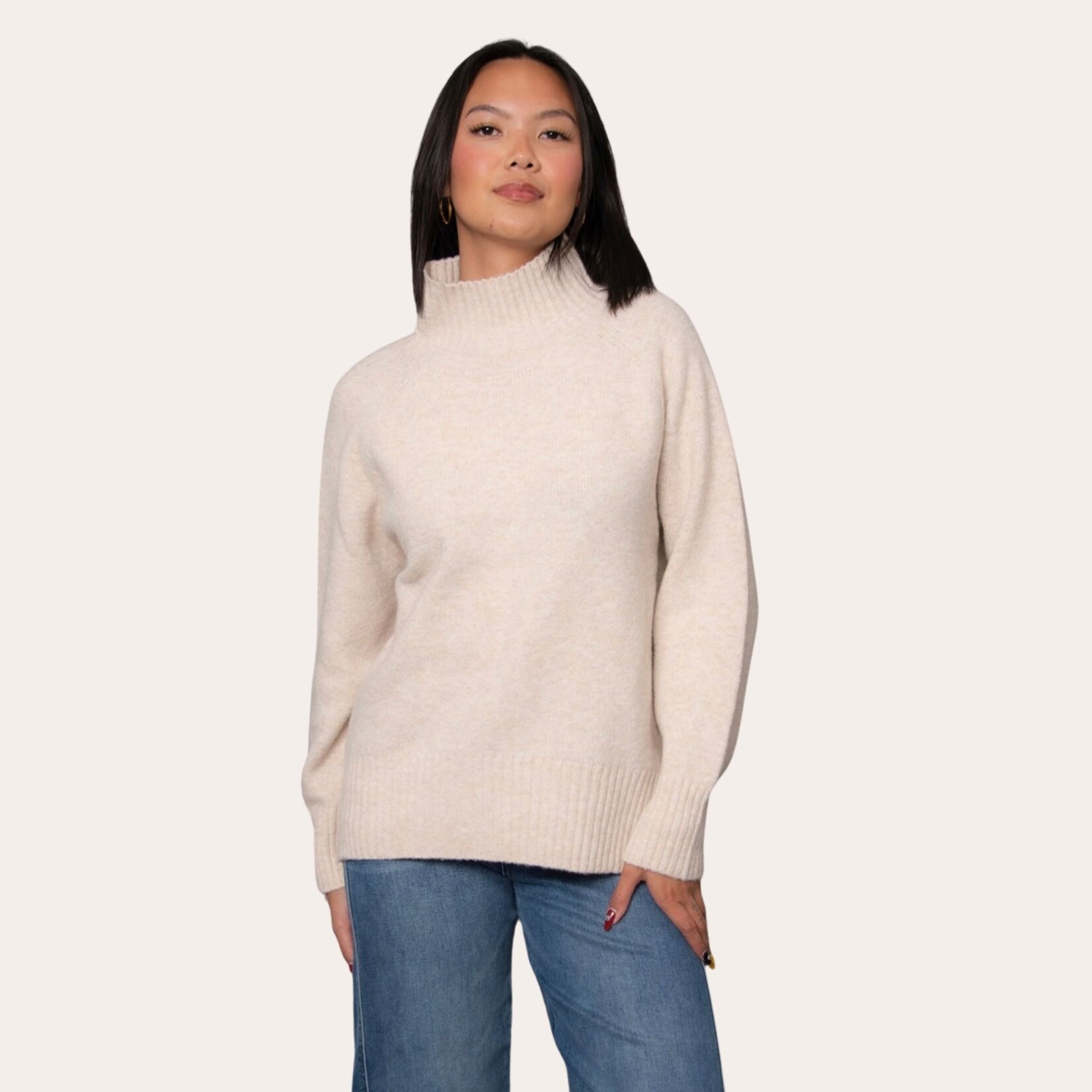 RD Style Linnea Raglan Mock Neck Knit