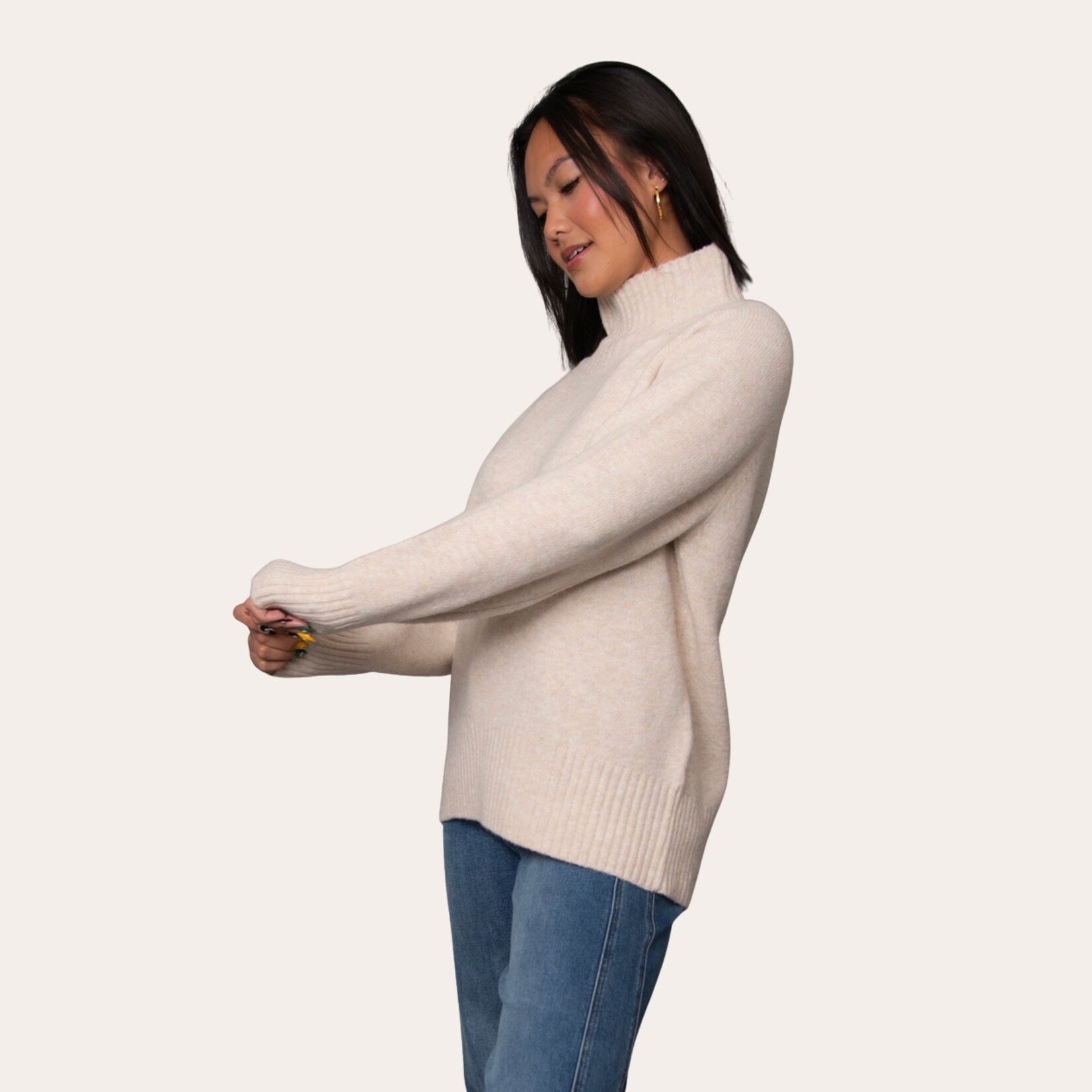 RD Style Linnea Raglan Mock Neck Knit