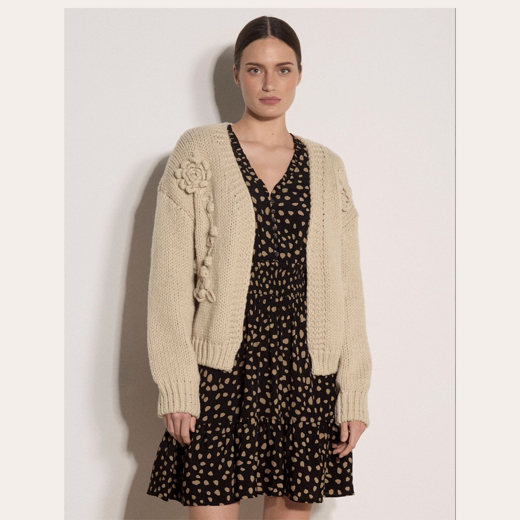 Apricot Nessa Rose Open Cardi