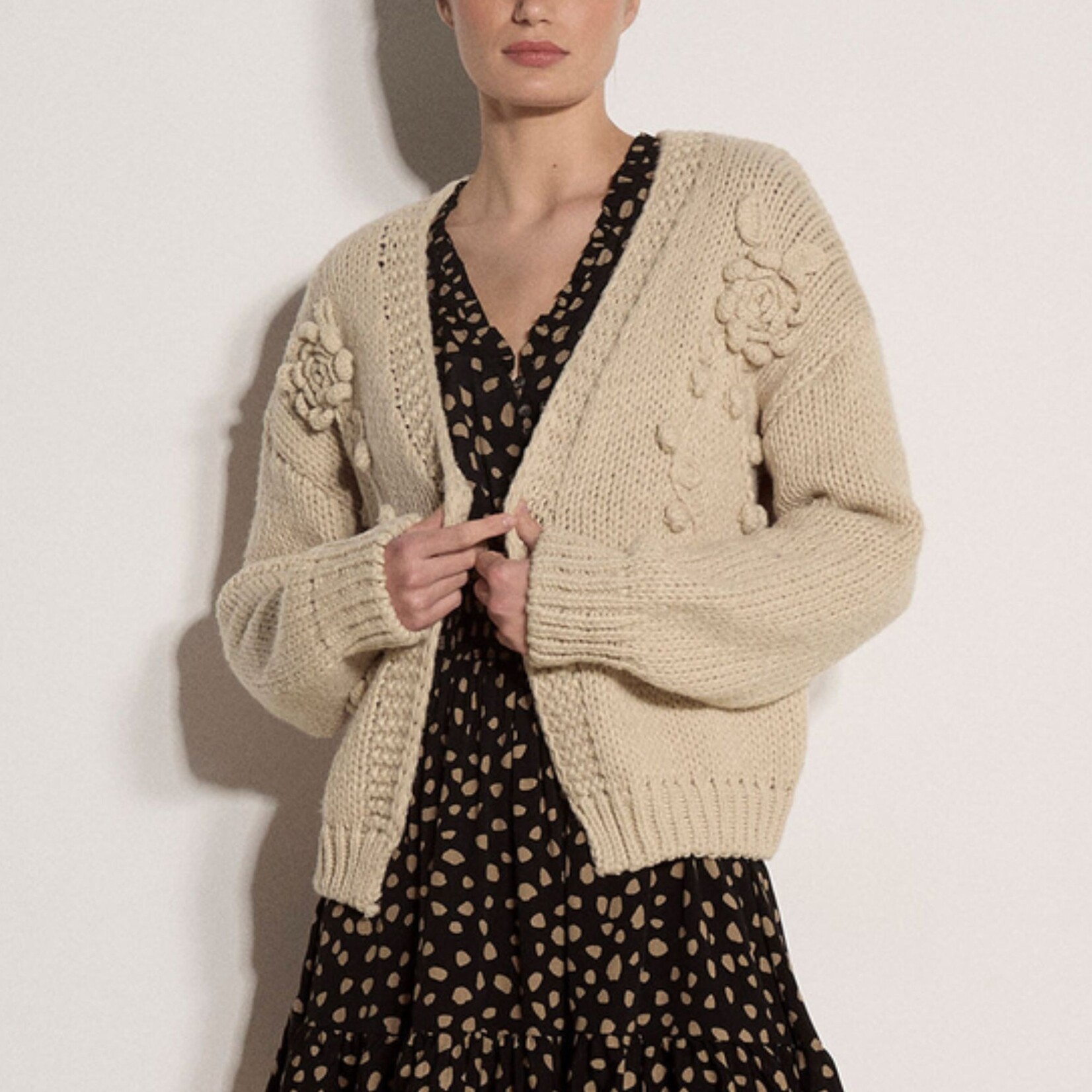Apricot Nessa Rose Open Cardi