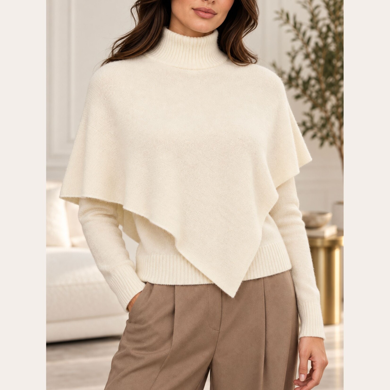 Vero Moda Chelsea Cape Hi Neck Knit