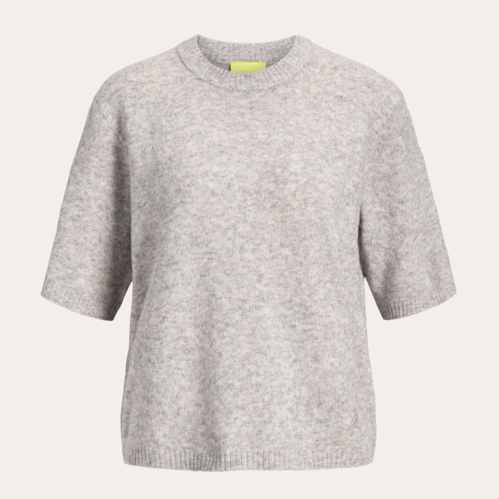 JJXX Dani Short Sleeve Knit - Lt Grey Melange