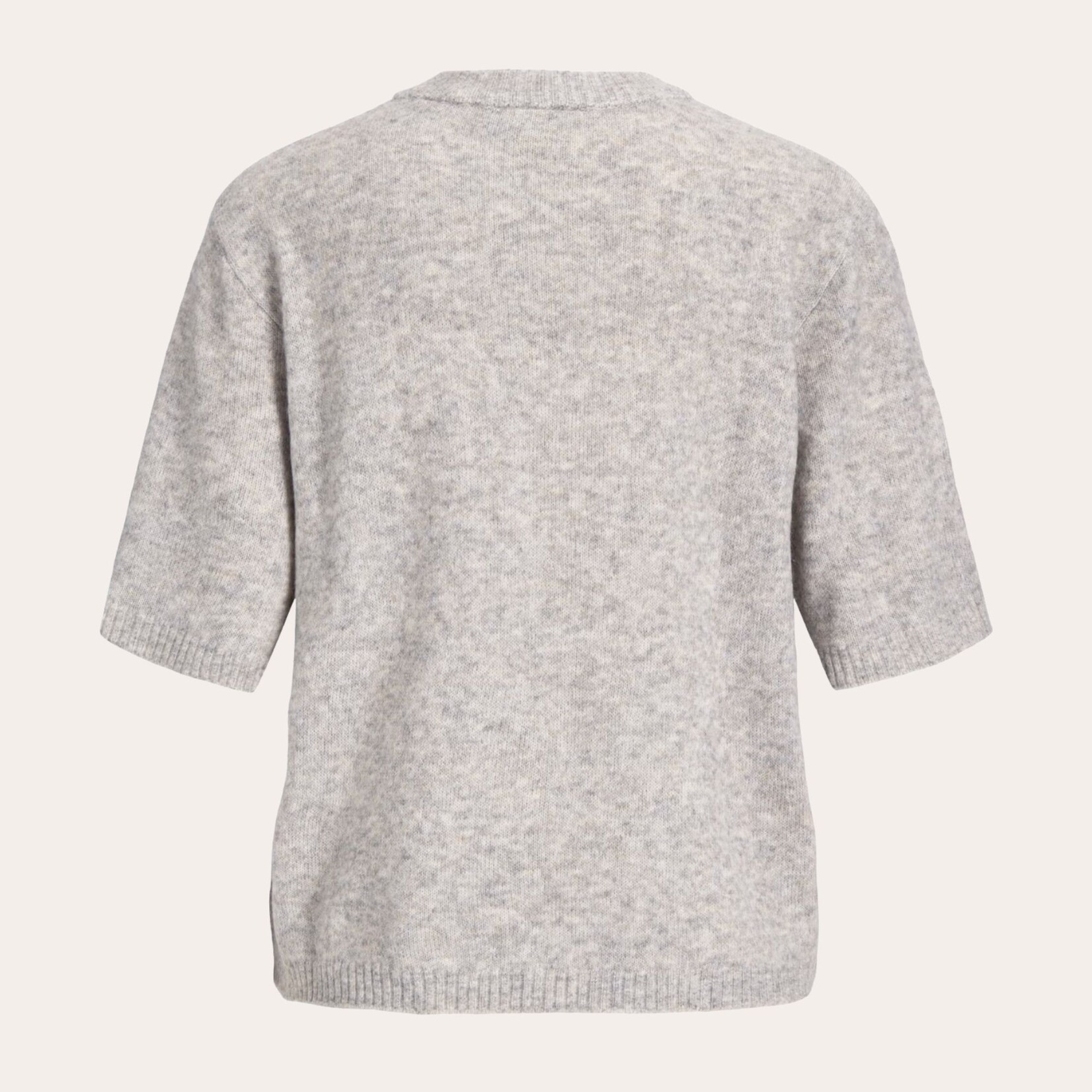 JJXX Dani Short Sleeve Knit - Lt Grey Melange
