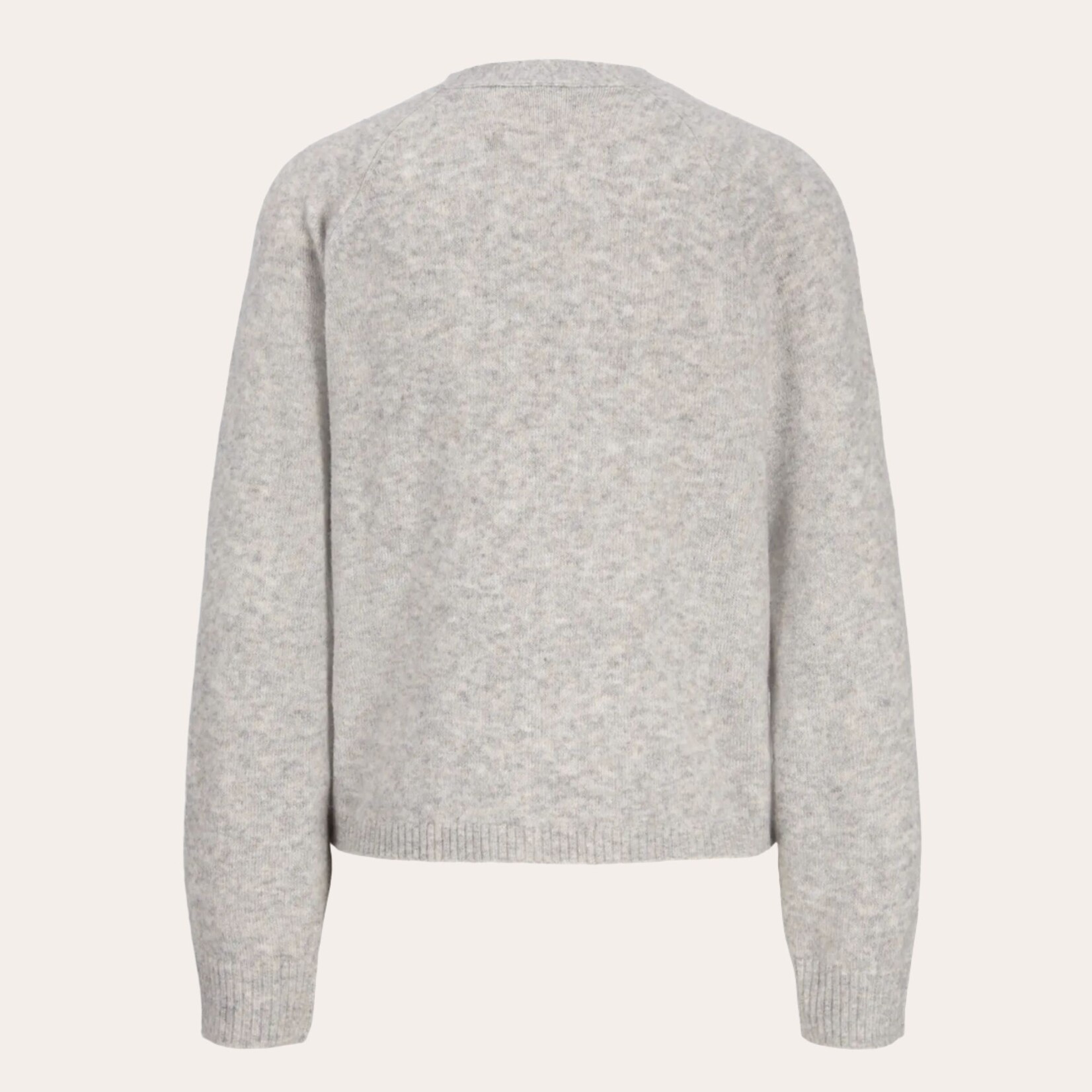 JJXX Ellis V-Neck Cardi - Lt Grey Melange