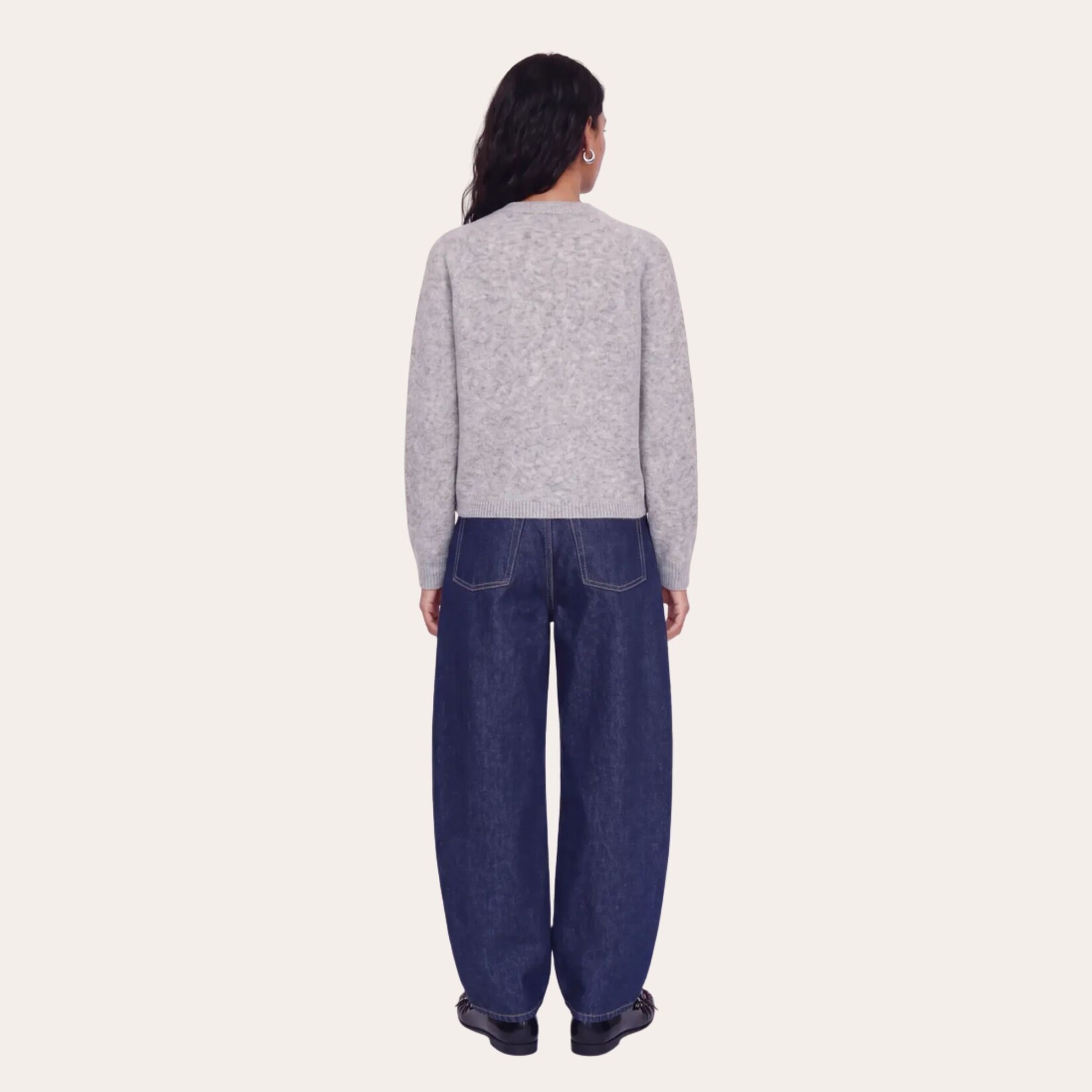 JJXX Ellis V-Neck Cardi - Lt Grey Melange