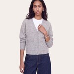 JJXX Ellis V-Neck Cardi - Lt Grey Melange
