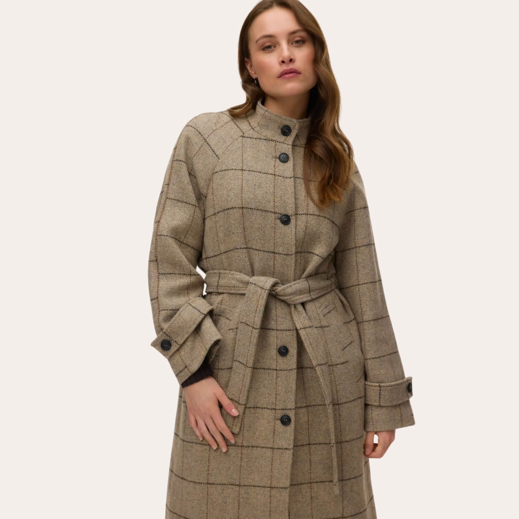 Vero Moda Estelle Long Check Coat
