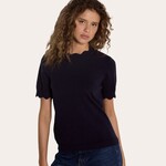 Apricot Josie Scallop Knit Top