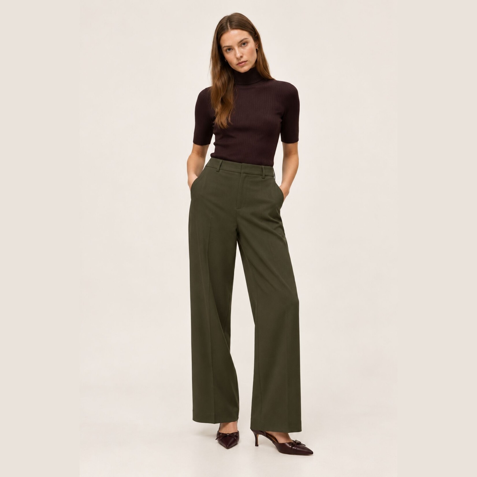 Vero Moda Emery Wide Leg Pant - Forest Night