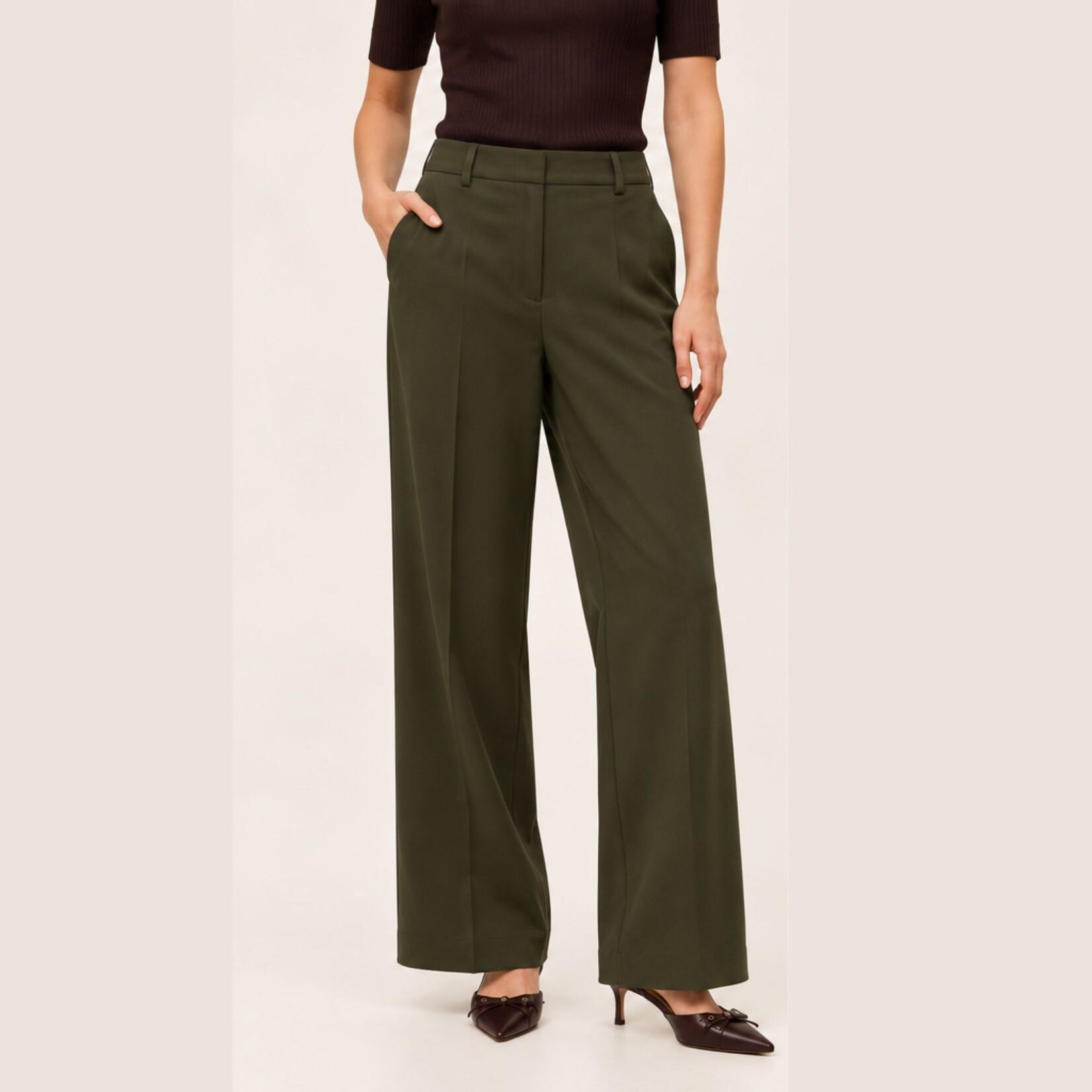 Vero Moda Emery Wide Leg Pant - Forest Night