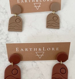 Earth & Lore Embossed Mountain Earrings