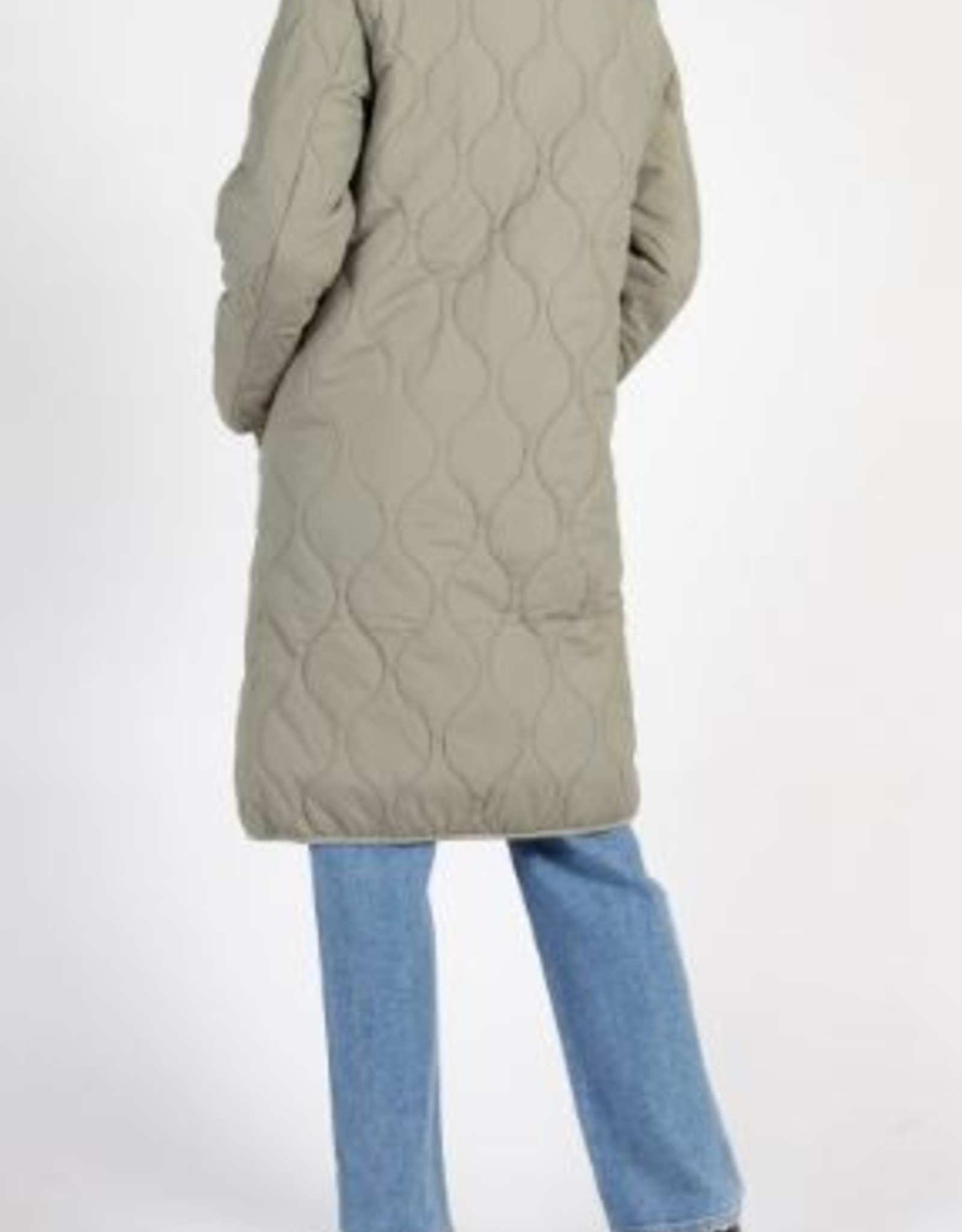 Pink Martini Anya Quilted Long Jacket