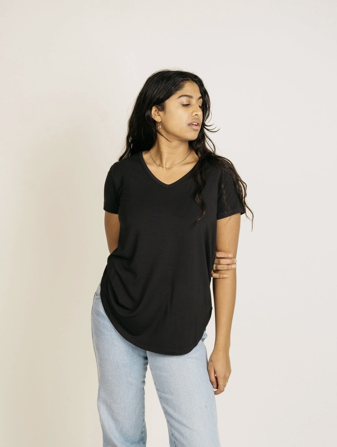 Women's All Black V-Neck 3-Pack