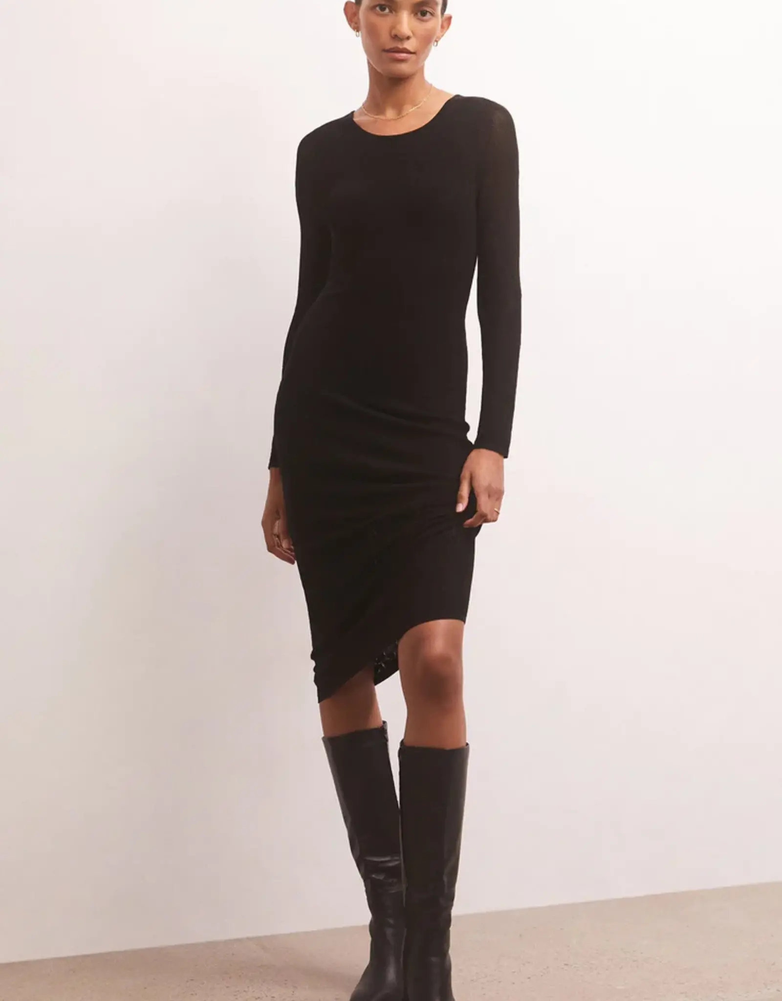 Z Supply Liza Sweater Mesh Midi Dress