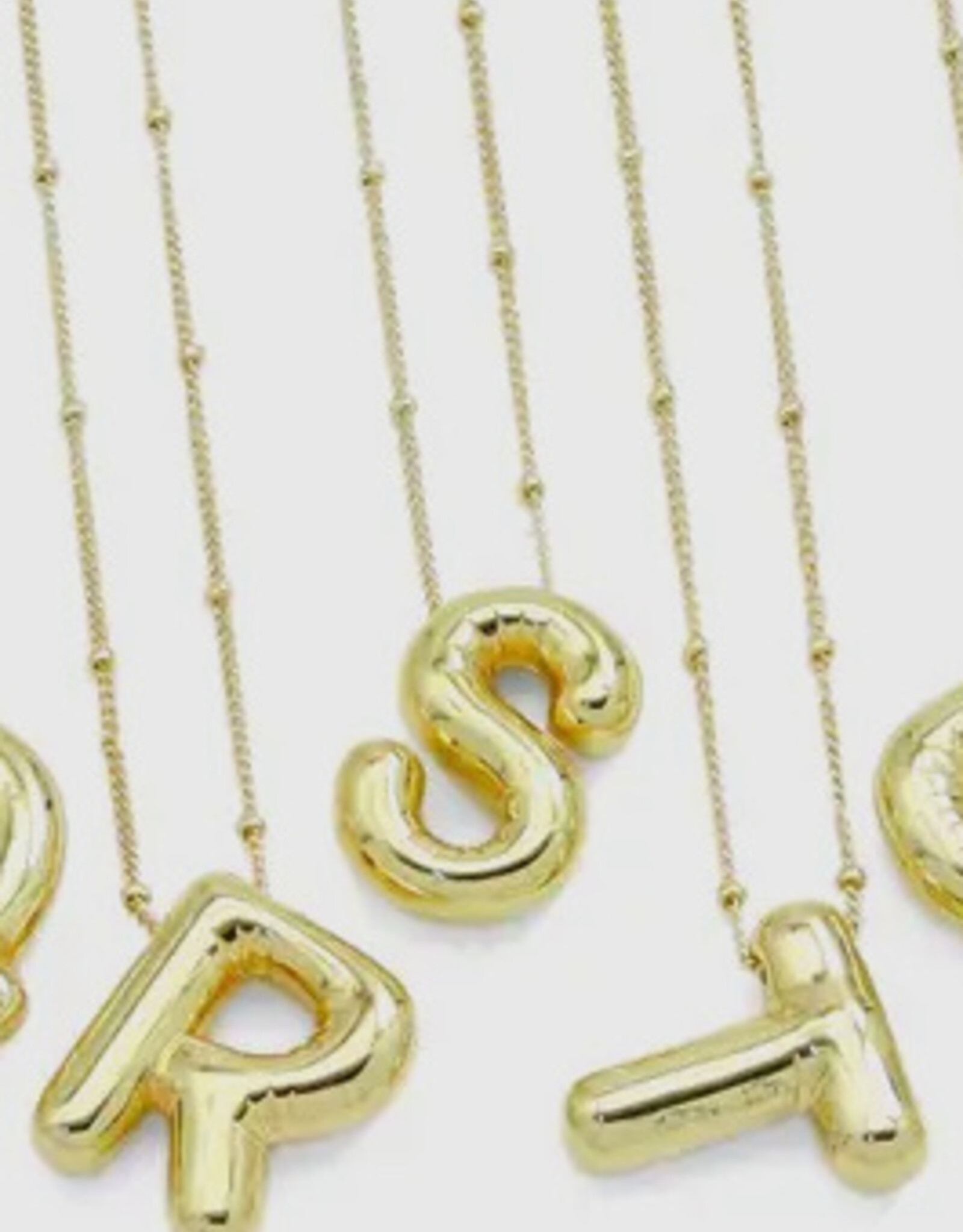 Best Beads & Beyond Bubble Initial Charm Necklace