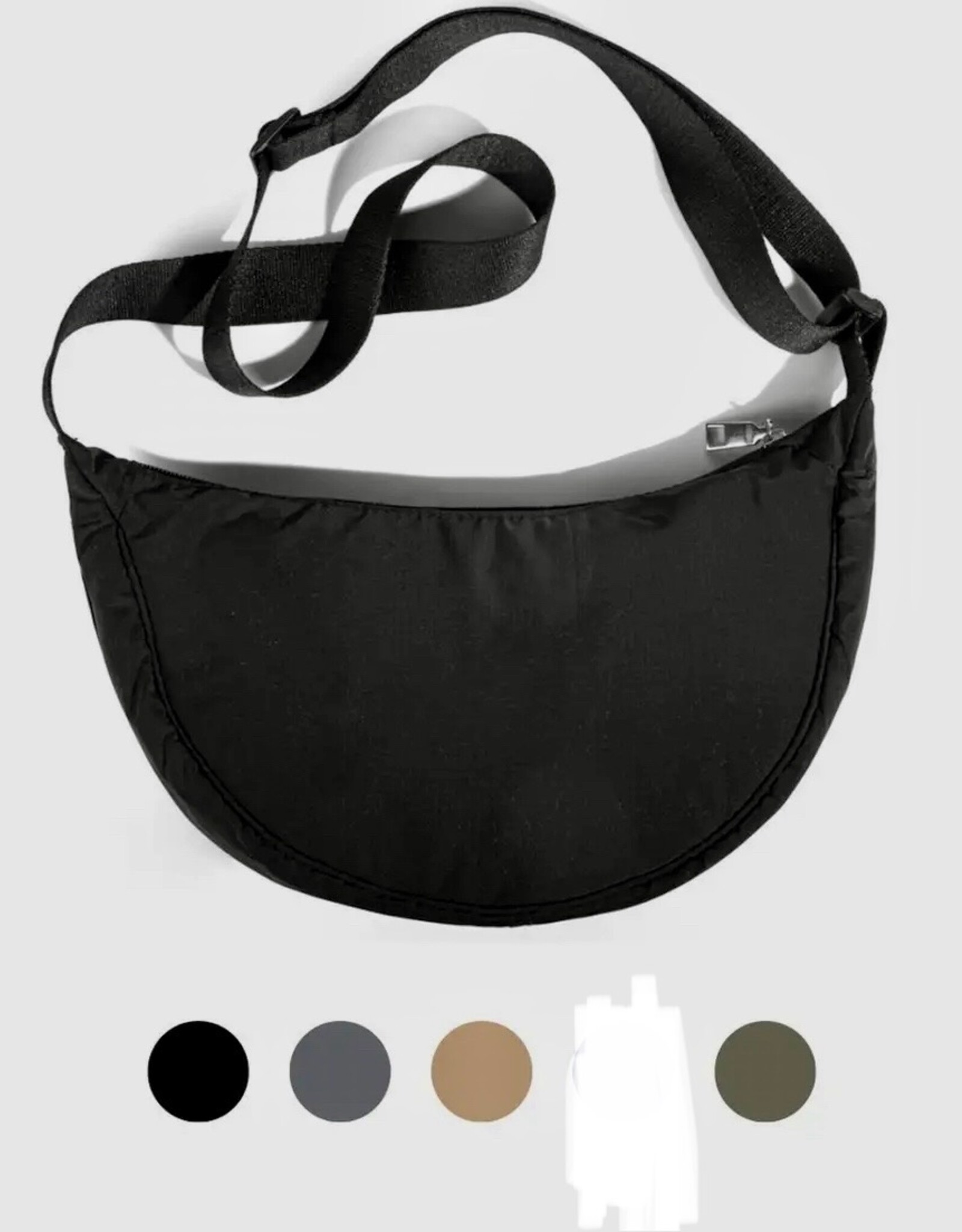 Nylon Crescent Crossbody Bag