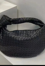Woven Vegan  Leather Shoulder Bag