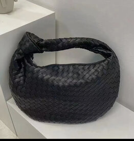 Woven Vegan  Leather Shoulder Bag