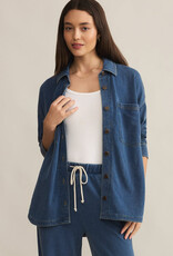 Z Supply All Day Knit Denim Vintage Indigo