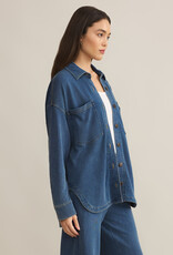 Z Supply All Day Knit Denim Vintage Indigo