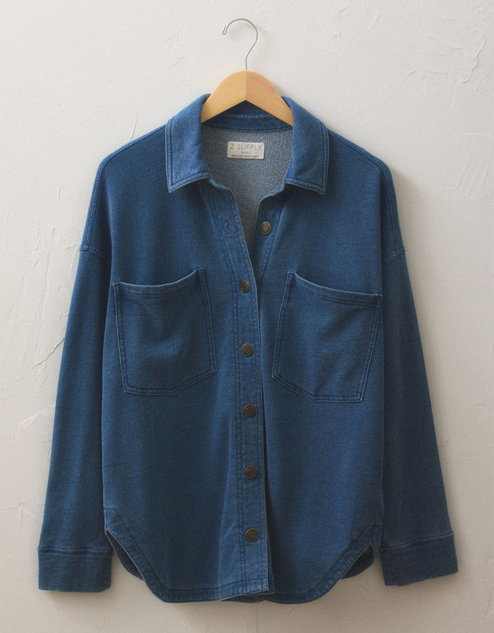 Z Supply All Day Knit Denim Vintage Indigo