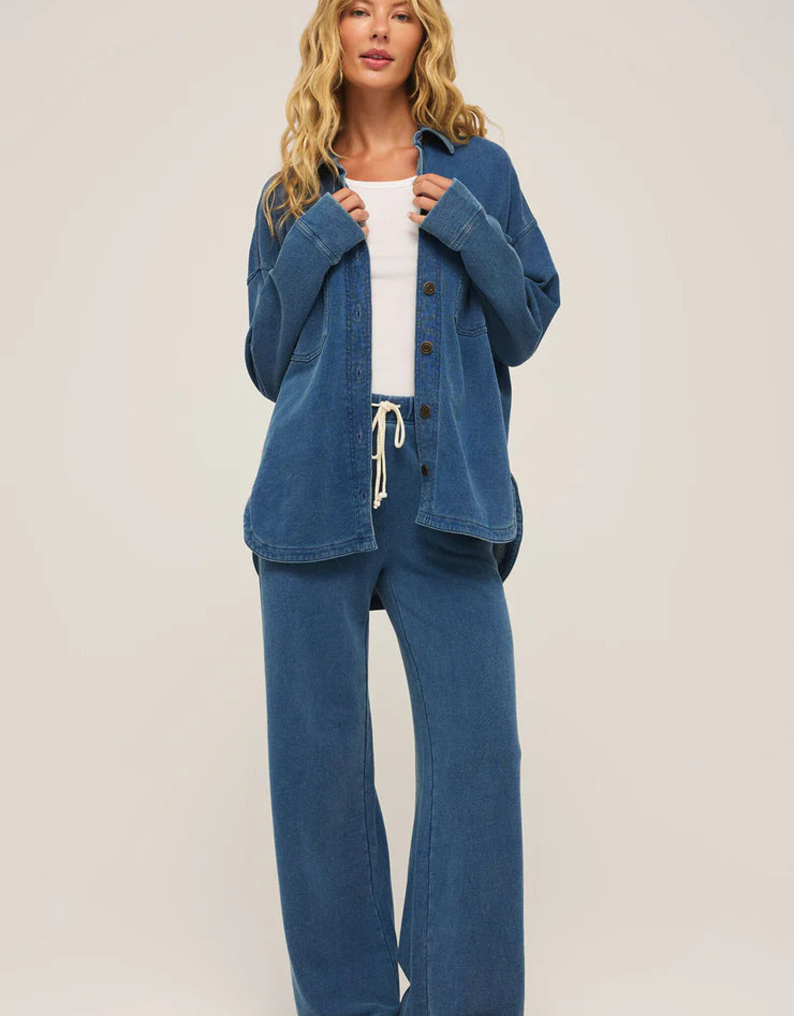 Z Supply Hunter Knit Pant Vintage Indigo