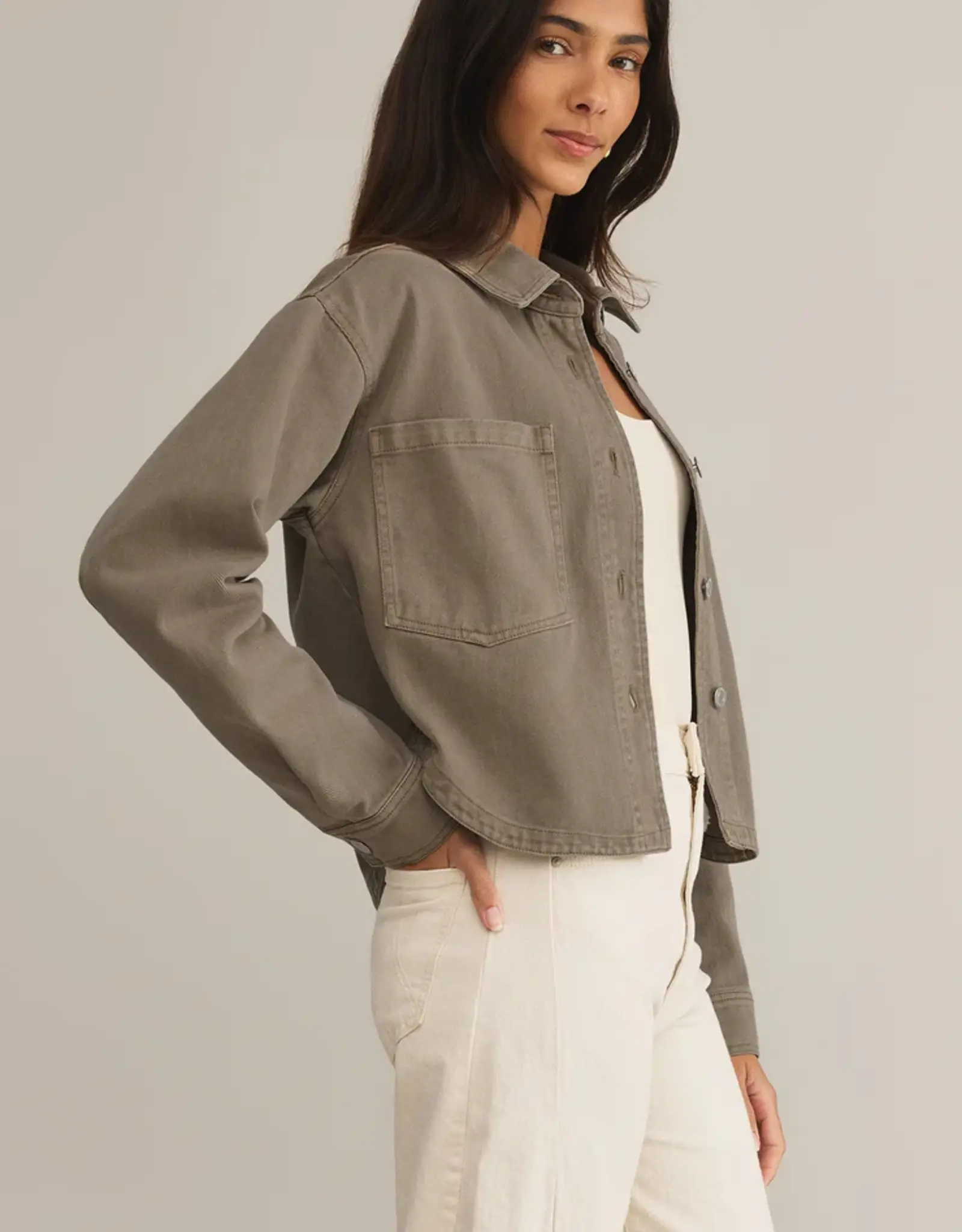 Z Supply All Day Cropped Denim Jacket