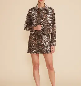 LucyParis Cara Cropped Leopard Jacket
