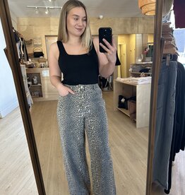 Gilli Animal Print Twill Pant